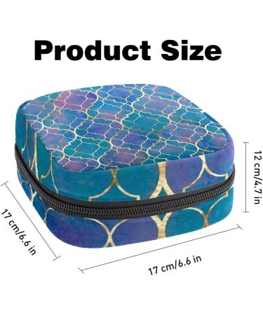 Geometric Moroccan Texture Storage Bag with Zipper for Menstrual Pads & Cups - Portable Organizer for Teens & Women - Buy Online on GoSupps.com