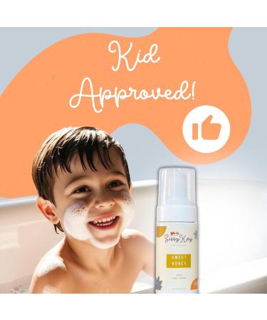 Sissy Kay Kids Foaming Face Wash for Boys Girls - Natural Face Wash For Kids - Gentle Honey Cleanser With Vitamin C & Vitamin E -Tear Free For Sensitive Skin - Honey - 100 ml - Buy Online on GoSupps.com