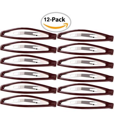 Loneedy Large Metal Hair Clips - Non-Slip Hairpins for Women & Girls (12pcs Brown) | Premium Stovetop Finish - Buy Online on GoSupps.com