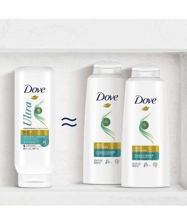 Dove Ultra Daily Moisture Concentrate Conditioner 20 oz - Fast-Detangle, Hydrates Dry Hair, 2X More Washes - Buy Online on GoSupps.com