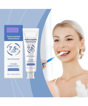 Hydroxyapatite Toothpaste 7.5% Nano Hydroxyapatite White Tooth Restore Mint Fragrance 120g - Buy Online on GoSupps.com