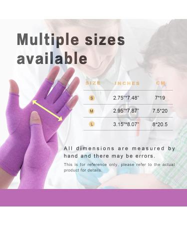Racvofy Fingerless Arthritis Gloves - Purple Small (1 Pair) | Compression Relief for Arthritis, Rheumatoid, Tendonitis, Carpal Tunnel | Ideal for Daily Work and Computer Typing - Buy Online on GoSupps.com