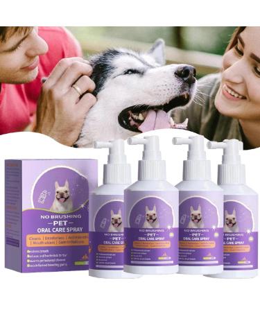 Pet Clean Teeth Cleaning Spray for Dogs & Cats Dog Mouth Spray Targets Tartar & Plaque Eliminate Bad Breath Without Brushing (3pcs)