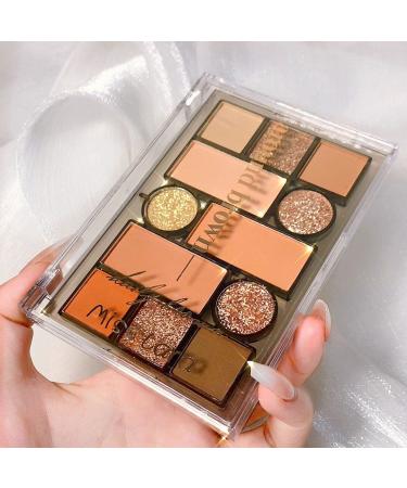 12 Colors Shimmering Eyeshadow Palette | Matte & Waterproof Glitter | Highly Pigmented Nude & Chocolate Tones | Long-Lasting Makeup - Buy Online on GoSupps.com