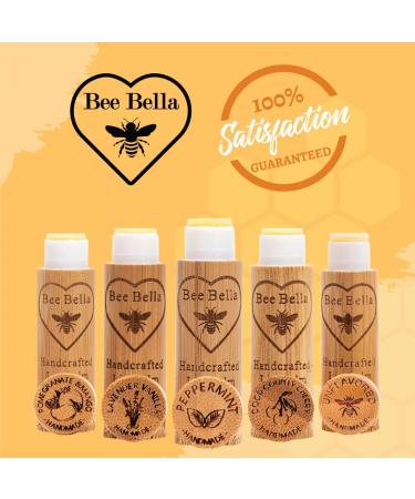 Bee Bella Peppermint Lip Balm (3 Pack) - Handmade in USA with Beeswax, Coconut Oil, Vitamin E & More for Soft, Smooth Lips - Long-Lasting Moisture - Buy Online on GoSupps.com