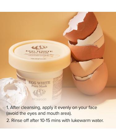 SKINFOOD Egg White Pore Mask 120g | Clay Mask for Pore Tightening & Sebum Absorption | Exfoliating Skincare - International Shipping Available - Buy Online on GoSupps.com