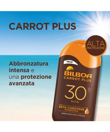 Bilboa - Protective sun lotion for face and body SPF 30 with vitamin C - Moisturizes nourishes and protects - Ideal for sensitive skin - Dermatologically tested - 200 ml bottle - Buy Online on GoSupps.com