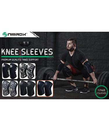 7mm Neoprene Compression Knee Sleeves XL Camo Gray (1 Pair) - Ideal for Cross Training, Weightlifting, Powerlifting, Squats, Basketball & More - Great Support - Buy Online on GoSupps.com