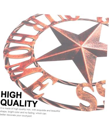 Cabilock Retro Wrought Iron Disc Ornament Rustic Decor for Home Wall Creative Hanging Decor Indoor Crafts - Buy Online on GoSupps.com