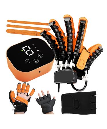 Rehabilitation Robot Glove for Stroke Patient Hand Stroke Recovery Equipment Fingers Strength Training Device for Hemiplegia Adjustable Speed and Strength left hand X-Large
