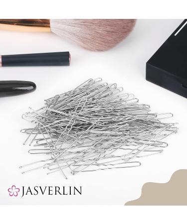 JASVERLIN U Shaped Hair Pin Silver Bun Pins for Women - 100pcs | Curly Hair Bobby Pins for Wedding & Dance - Buy Online on GoSupps.com