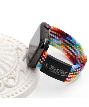 Black Plated Stainless Steel DIY Medical ID Tag for Apple Watch - Custom Engraved Ideal for Men & Women - YA4313 (Black-DIY - Buy Online on GoSupps.com