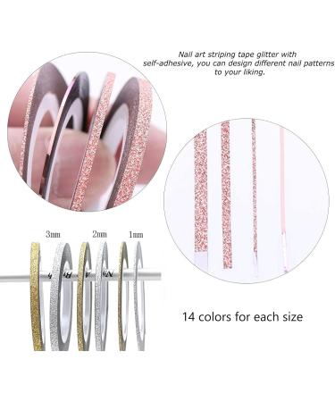 42 Roll Nail Art Stripes Tape - Colorful Nail Design Stickers for DIY Manicure Decoration - Buy Online on GoSupps.com