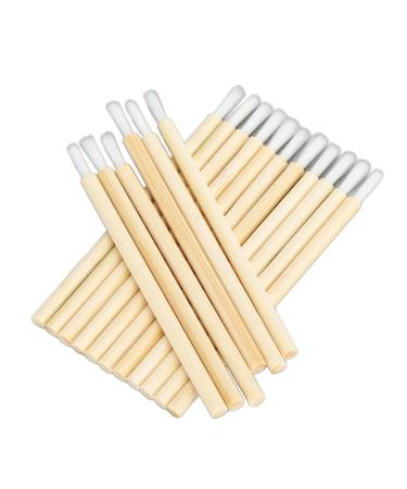 100 Pcs Disposable Lip Brushes - Wooden Applicator with Nylon Fiber Handle for Perfect Lipstick Application - Ideal for Makeup Artists & Beauty Enthusiasts - Buy Online on GoSupps.com