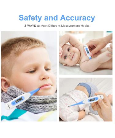 Adoric Digital Medical Thermometer - Best Armpit & Oral Thermometer for Baby Kids Adults in Blue - Buy Online on GoSupps.com