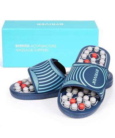 Byriver Foot Massage Slippers for Men - Relieve Plantar Fasciitis Promote Blood Circulation & Reduce Tiredness (05S) 38-39 - Buy Online on GoSupps.com