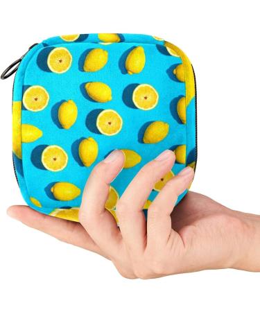Guantierendiy Lemon Print Menstrual Cup Pouch & Tampon Bag - Color 12 | Portable Sanitary Napkin Storage & Nursing Pad Holder - Buy Online on GoSupps.com