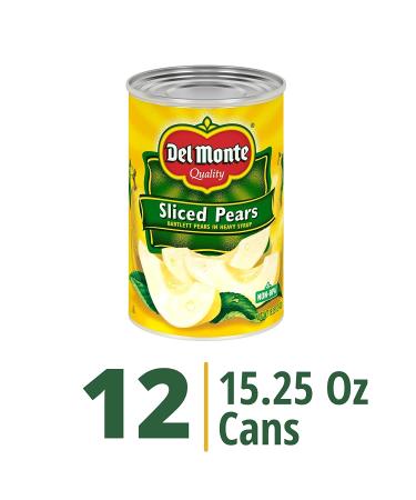 Del Monte Sliced Bartlett Pears in Heavy Syrup 15.25 oz (Pack of 12) - Canned Fruit - Buy Online on GoSupps.com