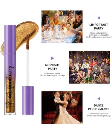 Glossy Mascara | Waterproof Mascara Long-Lasting Lengthening and Curling Eyelash Makeup for Weddings Dates Travel Parties Evening Events Stage Performances Proms - Buy Online on GoSupps.com