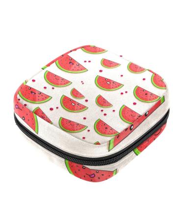 Watermelon slices women's binding storage bag menstrual pad bag portable menstrual cup bag with zip for teenagers girls women women