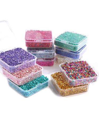 DIY Manicure Sparkly Irregular Mirror Nail Foils Luxury Nail Sequins Nail Glitter Flakes(rose red) - Buy Online on GoSupps.com