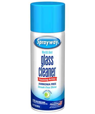 Sprayway Ammonia-Free Glass Cleaner, Foaming Action - Streakless Shine, 15 Ounce (Pack of 1)