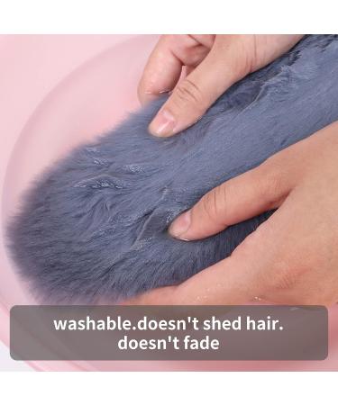 Warm Fur Shoe Insoles - Winter Thick Rabbit Soft Boot Inserts | Women's 6 Grey Long Hair | Comfy Replacement Liner - Buy Online on GoSupps.com