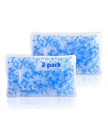 Gel Ice Packs for Injuries Reusable - (2 Packs) Hot and Cold Packs for Therapy for Swelling Bruises Surgery Pain Relief Ice Pack for Shoulder Knee Back Ankle Neck Hip Wisdom Tooth Blue