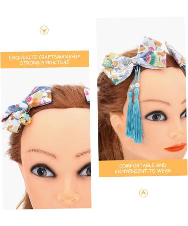 minkissy 2 Pairs Hairpin Ponytail Holder Gripper Girls Hair Bow Ties Festive Clips Antique Hair Clips Hair Catch Barrette Tassel Hair Accessories Elasticity Polyester Child China - Buy Online on GoSupps.com