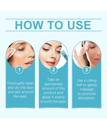 Under Eye Cream for Dark Circles and Puffiness - Caffeine Eye Cream Anti Aging Brightener With Niacinamide Peptide Complex Korean Skin Care Formula - Massage Zinc Roller - Puffy Eyes (3) - Buy Online on GoSupps.com
