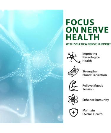 Sciatic Ner-ve Rel-ief Natural Ingredients Rich in Vitamins Nutritional Support Supplement Capsules for Sciatica Soothe & Comfort Hand Finger Waist Buttock Leg Foot 120 Capsules - Buy Online on GoSupps.com