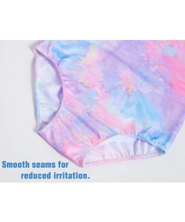 Sparkly Unicorn Rainbow Gymnastics Leotard for Girls | Long Sleeve Tumbling Outfit Age 2-9 Years | Tie Dye B 2-3T - Buy Online on GoSupps.com