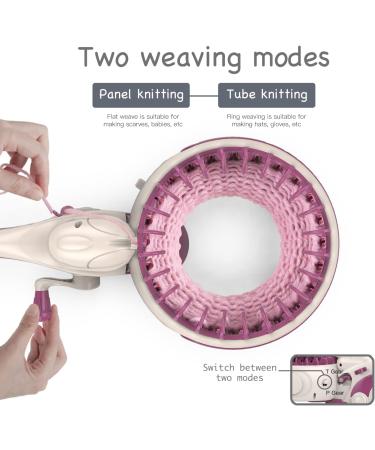 ZILEMOPO 24 Needles Hand-Operated Knitting Machine for Kids & Adults - DIY Knit Scarf, Hat & Sock Loom Kit - Buy Online on GoSupps.com