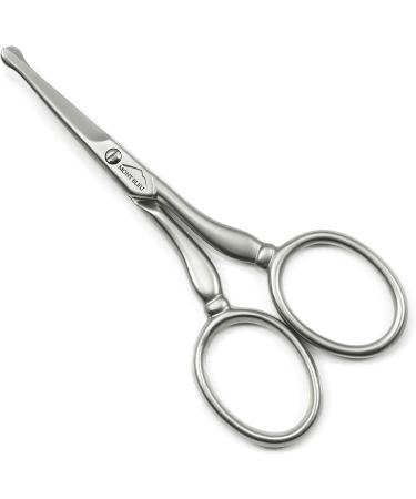 Mont Bleu Italian Made Carbon Steel Ear & Nose Hair Scissors Straight Blades 9 cm - Buy Online on GoSupps.com