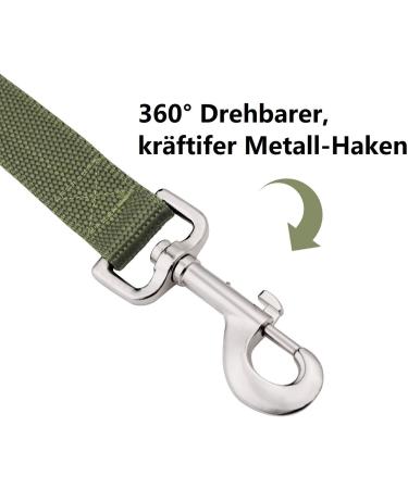 10m Army Green Tow Leash for Dogs | Durable Nylon Training Leash with Padded Handle | Perfect for Large & Small Dogs - International Shipping - Buy Online on GoSupps.com