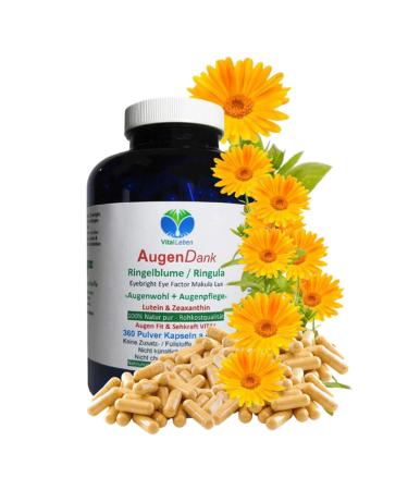 Ringle flower Lutein & Zeaxanthin Eye Vitamins 360 capsules eye handicraft & eye care eyesight vital complex + retina + macular apigments - natural pure without additives 26970-360 360 pieces (1 Pack)
