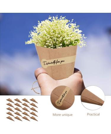 Alipis 50pcs Cone Cake Tube Flower Wrapping Paper Wrapping Paper Black Kraft Paper Cones Flowers Cutter Kraft Paper Color 15x15x0.1cm - Buy Online on GoSupps.com