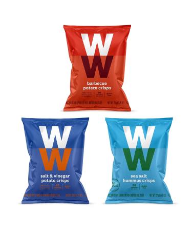 WW Classic Crunchy Snack Variety Pack - BBQ, Salt & Vinegar, Sea Salt Hummus - Gluten-Free - 2 SmartPoints - 15 Count Total - Buy Online on GoSupps.com
