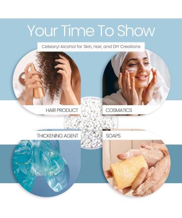 Cetearyl Alcohol Cosmetic Grade 16 Oz / 453.6 Grams - Cetearyl Alcohol Emulsifying Wax Organic for Body Butter Cetearyl Alcohol Suitable for Making Conditioners Scrubs and Creams by Talsen Chemicals - Buy Online on GoSupps.com