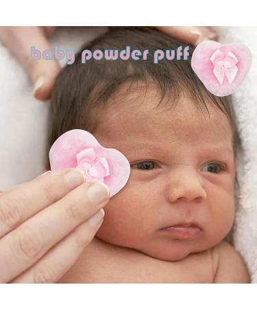 Makeup Powder Puff | Bowknot Heart Powder Puff - Body Powder Puff for Dusting Powder Baby Women Powder Puff for Bath and Travel Pink - Buy Online on GoSupps.com