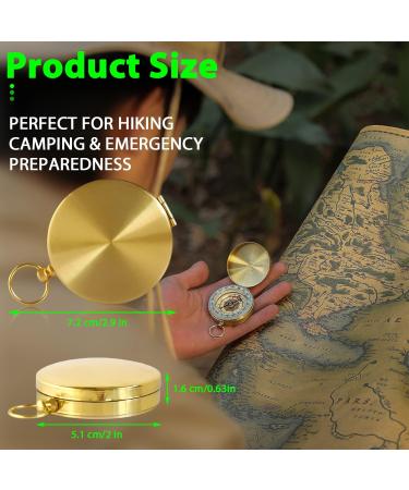 Portable Brass Children's Compass - Waterproof & Fluorescent Navigation Tool for Camping & Hiking - International Shipping - Buy Online on GoSupps.com