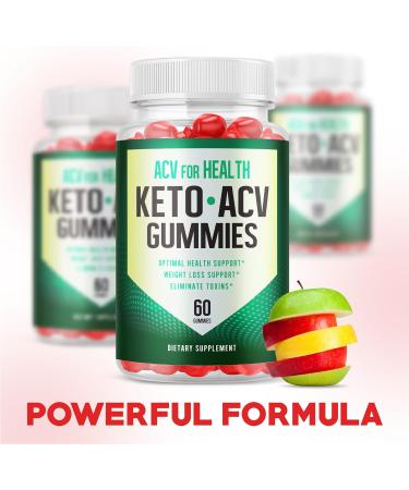 2 Pack ACV for Health Keto Gummies - Weight Loss with Apple Cider Vinegar - Vegan Formula with B12 & B6 (120 Gummies) - Buy Online on GoSupps.com