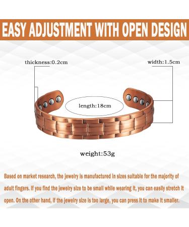 Pure Copper Magnetic Therapy Bracelet for Men - Relieves Arthritis & Carpal Tunnel Pain | International Shipping - Buy Online on GoSupps.com