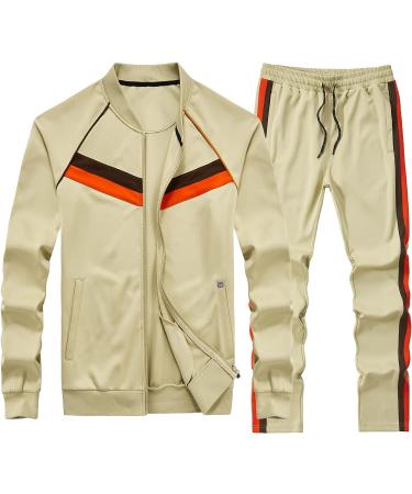 Aiozowa Men's Tracksuit Set | Full-Zip Sweatsuit with Active Jacket & Pants | 2-Piece Outfit - Large - Buy Online on GoSupps.com