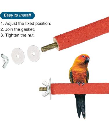 Patikil 0.6x3.9 Bird Paw Wood Perch Stand - Ideal Cage Accessory for Small Birds Parrots Lovebirds & Budgies - GetaWay Solids - Buy Online on GoSupps.com