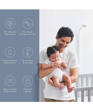 Nanit Pro Smart Baby Monitor & Floor Stand | 1080p Wi-Fi Video & Sound Camera | Sleep Coach & Breathing Motion Tracker | 2-Way Audio | iOS & Android Compatible | Includes Breathing Band | White - Buy Online on GoSupps.com