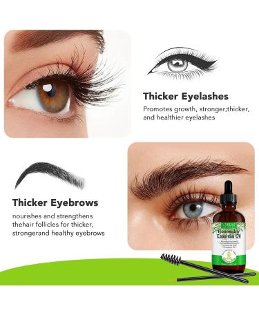 100% Pure Rosemary Oil for Hair Growth - Natural Essential Oil for Eyebrows & Eyelashes Nourishes Scalp & Stimulates Growth - 120ml - Buy Online on GoSupps.com