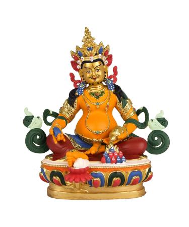 Buddha Statue Beautiful Painted Buddha Statue Copper God of Fortune Chinese New Gift Attract Wealth and Good Luck Buddha Figurine Home Decor Statue Garden Buddha Statues