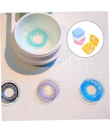 Partykindom 4-Piece Contact Lens Case Set | Colored Cosmetic Lens Containers | Mini Protection for All Contact Lenses - Buy Online on GoSupps.com