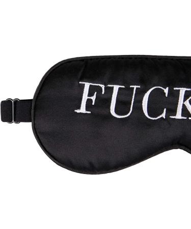 NMM Global 100% Mulberry Silk Sleep Mask | Adjustable Blackout Eye Cover for Men Women Adults | Fuck Off Design | Medium | Pack of 1 - Buy Online on GoSupps.com